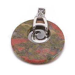 Природные подвески Unakite&nbsp;KK-F751-D23