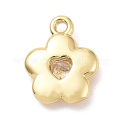 Кулоны из экологически чистой латуни с прозрачным кубическим цирконием&nbsp;KK-D079-03G