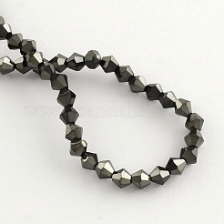 Galvanisierte Glasperlen Stränge&nbsp;X-EGLA-R094-4mm-07
