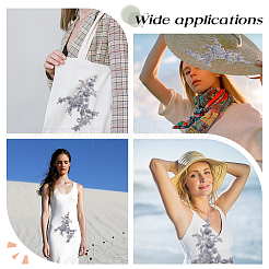 Цветочная вышивка полиэстером пришить аппликации&nbsp;PATC-WH0020-33B