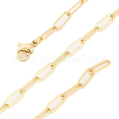 Латунные цепочки-скрепки ожерелья для женщин&nbsp;NJEW-D302-69G