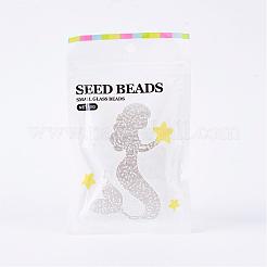 FGB 12/0 сорт А прозрачные круглые стеклянные бусины с посеребренной подкладкой&nbsp;X-SEED-A022-F12-34