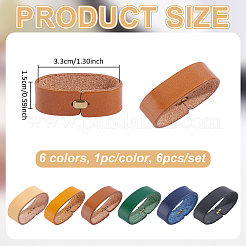 6 pz passanti per cintura in pelle bovina in 6 colori&nbsp;FIND-PH0061-97