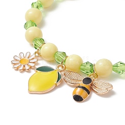 Эластичный браслет из акриловых бусин&nbsp;BJEW-JB08770