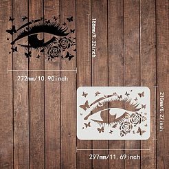 Modelli di stencil per pittura da disegno riutilizzabili in plastica&nbsp;DIY-WH0202-267