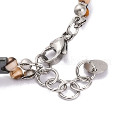 Bracciali con perline di pietre preziose miste naturali e sintetiche&nbsp;BJEW-P339-03P-07