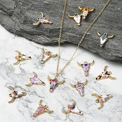 15 pièces 15 styles pendentifs en émail en alliage de zinc&nbsp;ENAM-YW0003-82
