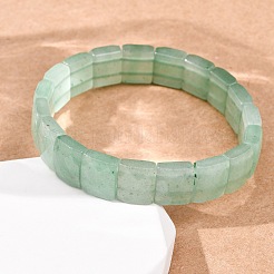 Natürliche grüne Aventurin-Armbänder mit facettierten Perlen&nbsp;BJEW-K251-08J