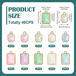 40 шт. 10 стиля стеклянных подвесок&nbsp;GLAA-TA0003-63