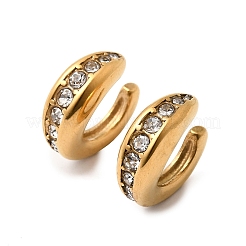 Boucles d'oreilles manchette en acier inoxydable 304 ornées de strass pour femmes&nbsp;EJEW-A165-01G
