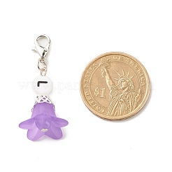 Decoración colgante acrílico transparente flor esmerilada&nbsp;HJEW-JM00628-01