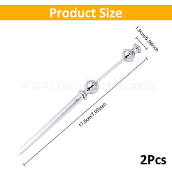 2 шт. винтажный нож для писем из цинкового сплава&nbsp;AJEW-YW0002-06