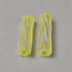 Transparente Farben Regenbogen Glas Twist Signalhornperlen&nbsp;GLAA-WH0039-12C