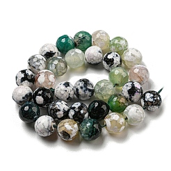 Граненые бусины из натурального огненного агата с треском&nbsp;G-F447-12mm-J05