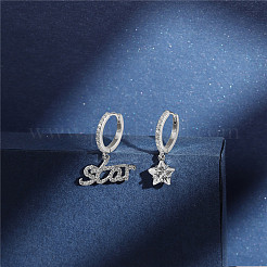 925 orecchini a cerchio in argento sterling rodiato&nbsp;JE892A