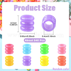 120 г непрозрачных полистирольных (ПС) пластиковых европейских бусин с пазами&nbsp;KY-YW0002-24