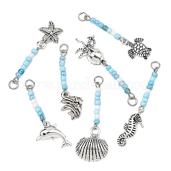14 pièces 7 styles pendentifs en alliage de style tibétain&nbsp;PALLOY-JF05666