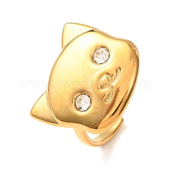 Anelli in acciaio inossidabile 304 con micro pavé di zirconi cubici&nbsp;RJEW-D356-01G