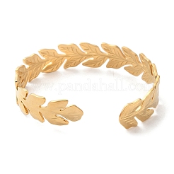 Браслеты-манжеты из нержавеющей стали 304 для женщин&nbsp;LS-BJEW-K263-05G-10