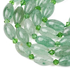 Естественный зеленый кварцевые нити бисера&nbsp;G-G453-C05-8x13mm
