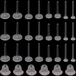 Плоские круглые серьги-гвоздики из пластика/смолы&nbsp;KY-SP0001-46