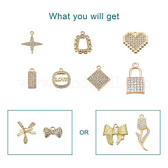 18шт 9 стильные подвески из сплава с кристаллами и стразами&nbsp;FIND-SW0001-30