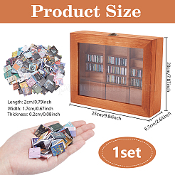 Holzbücherregal mit Büchern Minimodell&nbsp;DJEW-WH0596-027