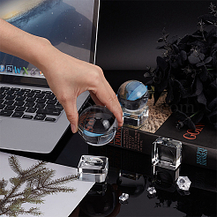 Стеклянные хрустальные шары-подставки для демонстрации&nbsp;AJEW-WH0314-623