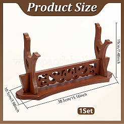 Présentoir à épées de bureau à un niveau en panneau MDF creux&nbsp;ODIS-WH0108-083D-02