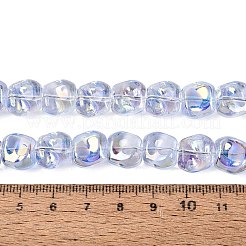 Galvanisieren transparente Glasperlen Stränge&nbsp;EGLA-N057-02A-M