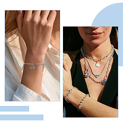 Наборы для изготовления ювелирных изделий из цепочек-скрепок из нержавеющей стали 304 своими руками&nbsp;DIY-DC0003-66