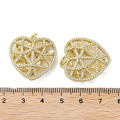 Покрытие стойки латунь микропаве прозрачные подвески из кубического циркония&nbsp;KK-A205-04G