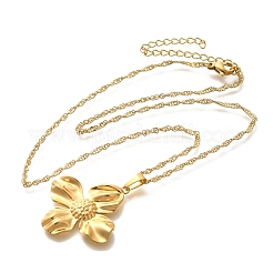 Летние пляжные ожерелья из нержавеющей стали 304 с подвеской в виде веревки и цепи для женщин&nbsp;STAS-Z108-01G-06