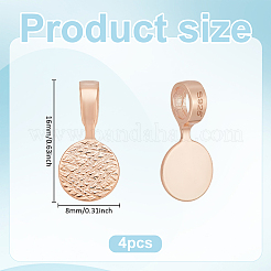 4 шт. 925 плоские клеящиеся скобы из стерлингового серебра&nbsp;STER-PH0004-37