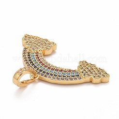 Реечное покрытие латунь микро паве разноцветные подвески из кубического циркония&nbsp;KK-M229-07G