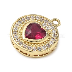 Pendentifs avec zircon cubiques à micro-pavés en laiton&nbsp;KK-CBA74BF-12G-01B