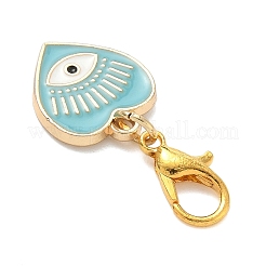 5 шт. подвеска в форме сердца с глазом из сплава эмали&nbsp;HJEW-JM04043