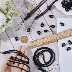 36 Silikonring mit 6 Polyester-Halsband-Lanyard zum Schutz vor Verlust des Anhängers.&nbsp;DIY-GF0008-08B