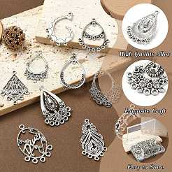 40 шт. 10 стиля тибетский стиль ретро цинковый сплав соединительные подвески&nbsp;FIND-CJ0003-60