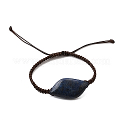 Бусины из натурального лазурита плетеные браслеты из бусин&nbsp;BJEW-Q070-01G