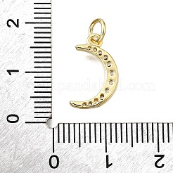 Латунные микропаве прозрачные подвески с фианитом&nbsp;KK-V011-62G