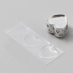 Cuore 925 perline europee in argento sterling&nbsp;STER-WH0010-59