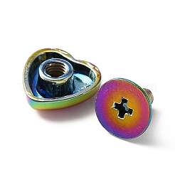 Décoration en alliage de zinc en forme de coeur rivets à vis&nbsp;FIND-WH0128-64M