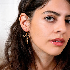 Серьги-бантики из нержавеющей стали 304&nbsp;FS-WG01322-01