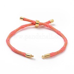 Bracelets argentés en corde de nylon&nbsp;MAK-C003-03G-05