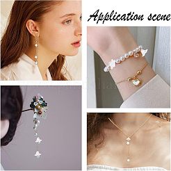 600 шт. 2 стильных колпачка для бусин из АБС-пластика с имитацией жемчуга&nbsp;OACR-FH0001-032