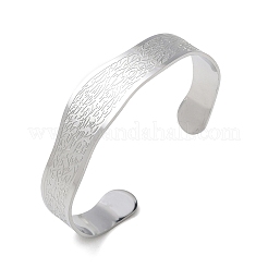 Armreifen aus Edelstahl 304 mit abstraktem Muster für Damen&nbsp;BJEW-D466-04P