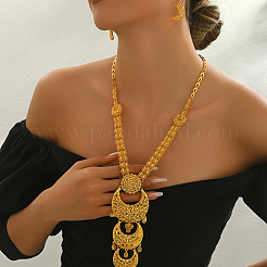 Серьги-подвески и ожерелья с подвесками в виде луны из сплава с кисточками для женщин&nbsp;EL8150