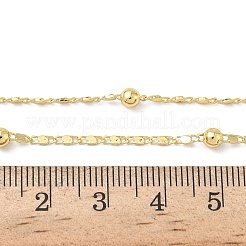 3.5 mm runde Kugel-Oval-Gliederketten aus Messing für Damen&nbsp;LS-NJEW-K271-18G