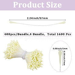 Noyau de fleur artificielle en plâtre avec cordon en coton&nbsp;DIY-WH20007-36A-02